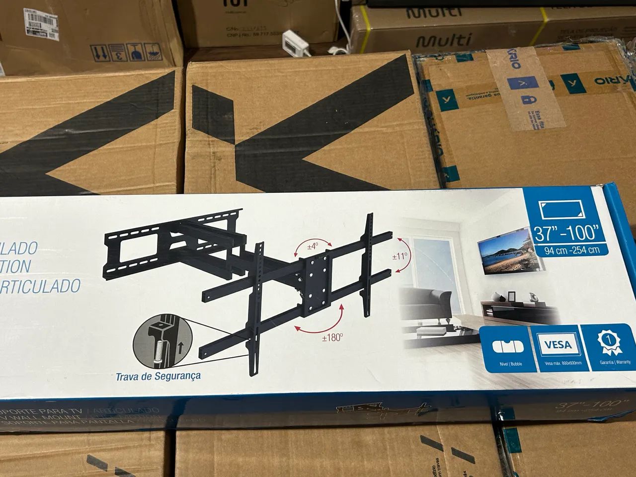 Suporte Articulado para Tv 37 - 100 Polegadas Ultra Resistente - Braço Duplo 
