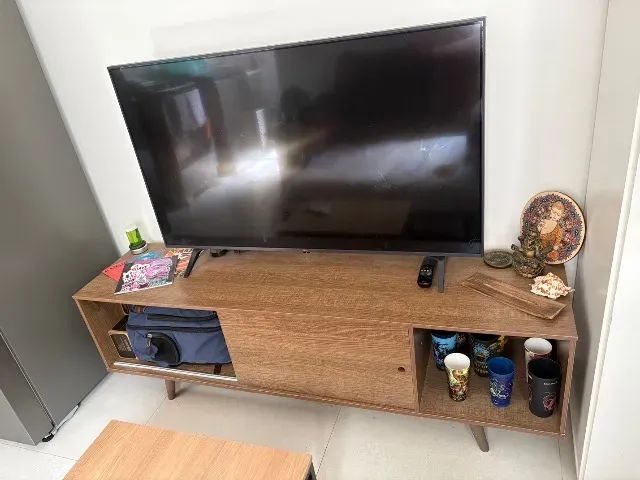 Rack Madesa Dubai Para Tv Até 65 Polegadas C/ Pés Rustico - Foto 2