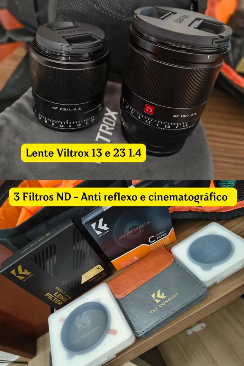 KIT AUDIOVISUAL - CÂMERA SONY ZVE-10+KIT ILUMINAÇÃO+ LENTES+GIMBALS+ACESSÓRIOS - Foto 5