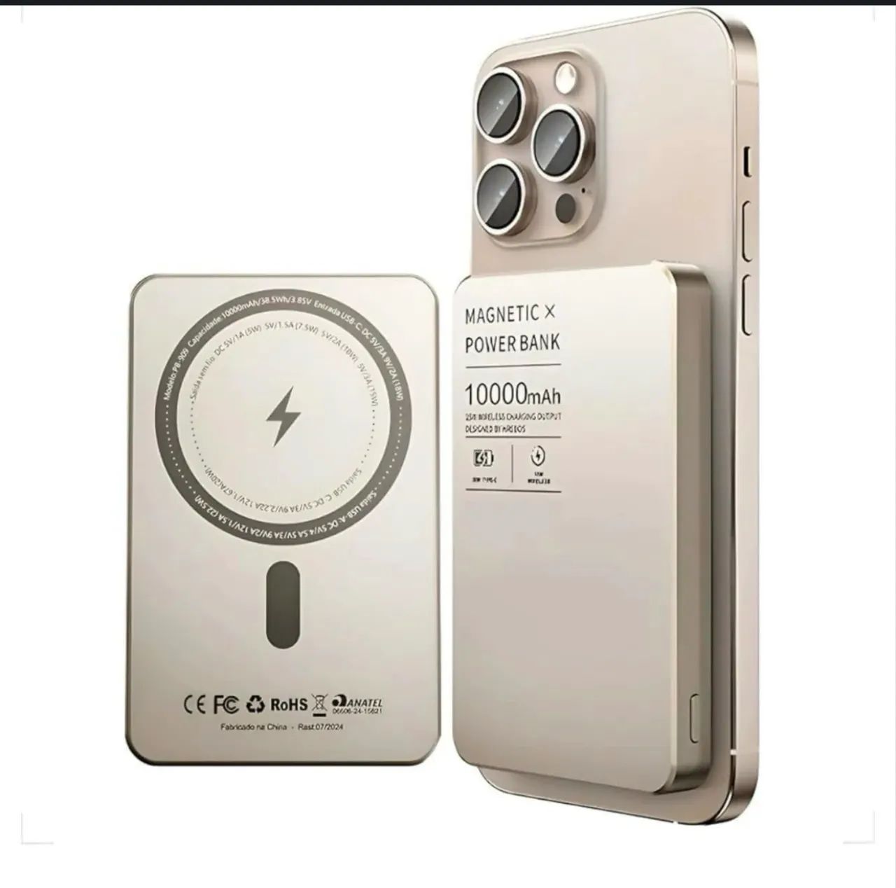 CARREGADOR PORTATIL BTE-98 GOlD   - Foto 4