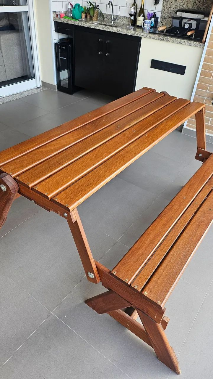 Mesa Banco em madeira 436600700163870721