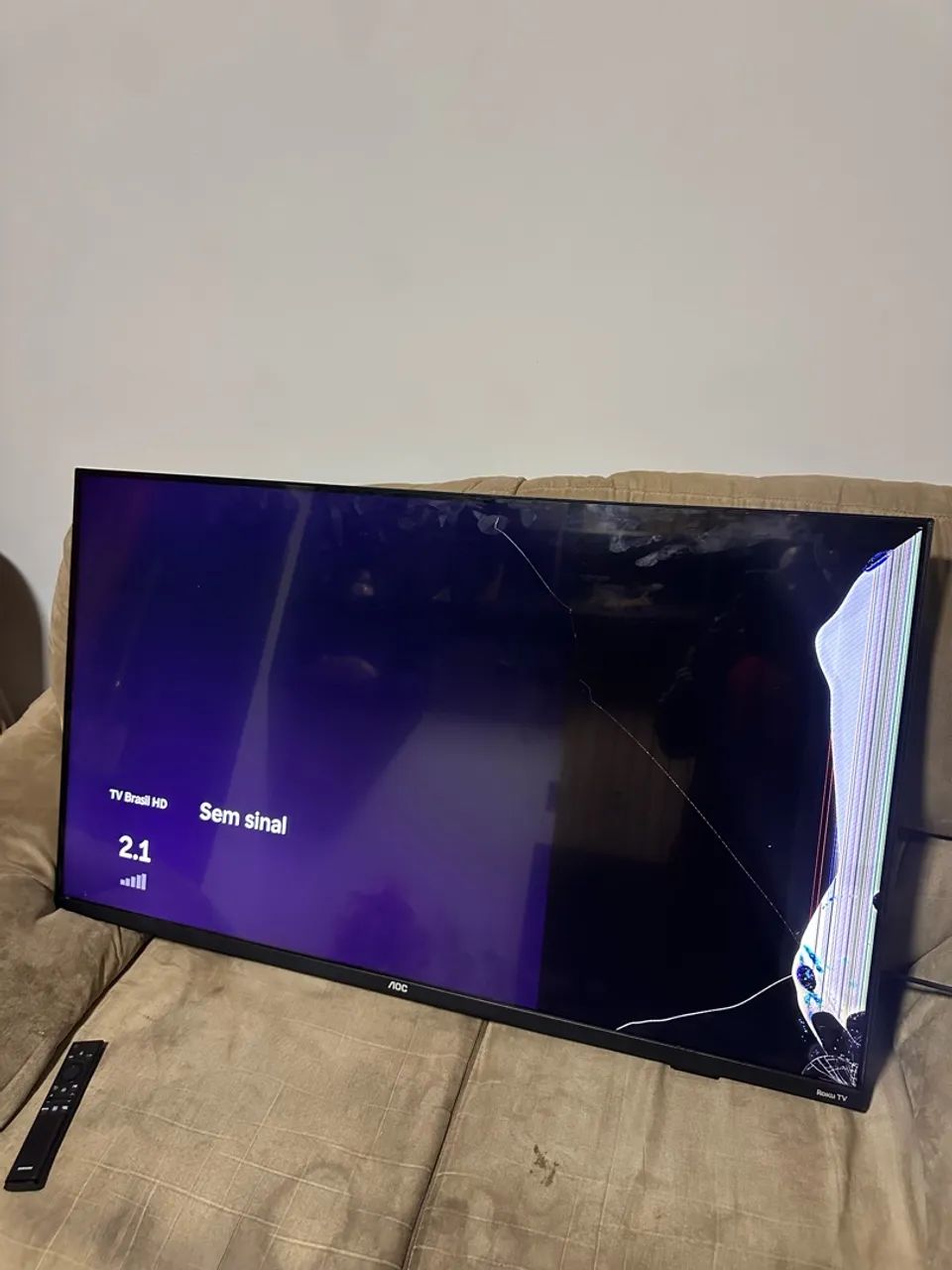 Tv aoc semi nova tela quebrada  - Foto 2