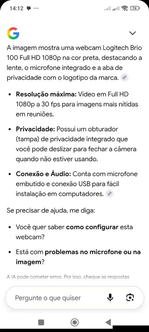 Camera webcam Logitech Brio 100 1080P - Foto 5