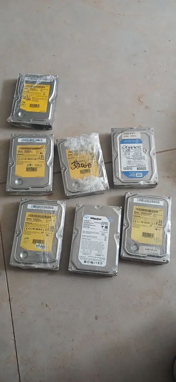 7 hds 320gb para desktop e dvr,  computador e óculos gamer 