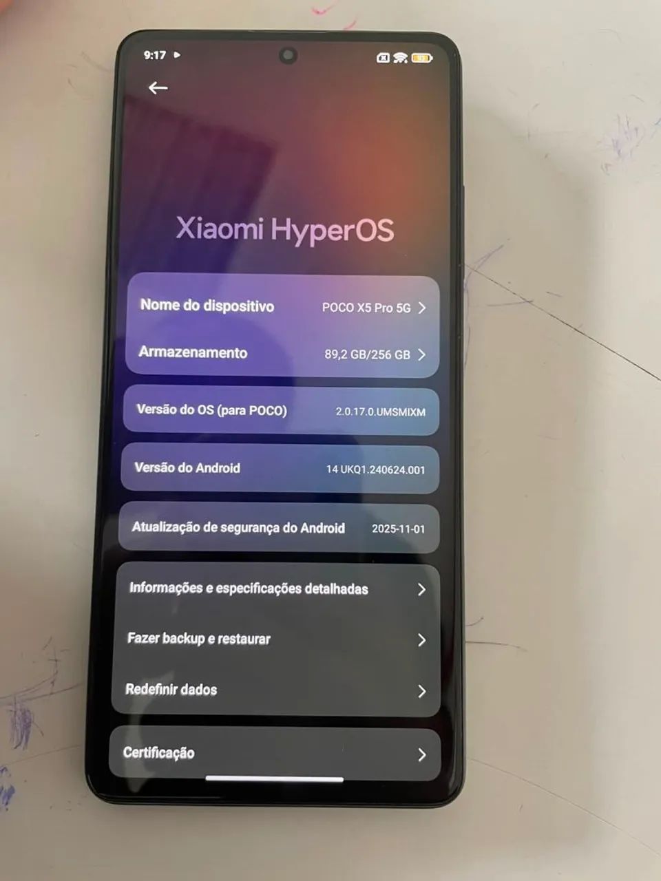 Poço x5 pro 5G, 256GB, sem uma marca de uso  - Foto 3