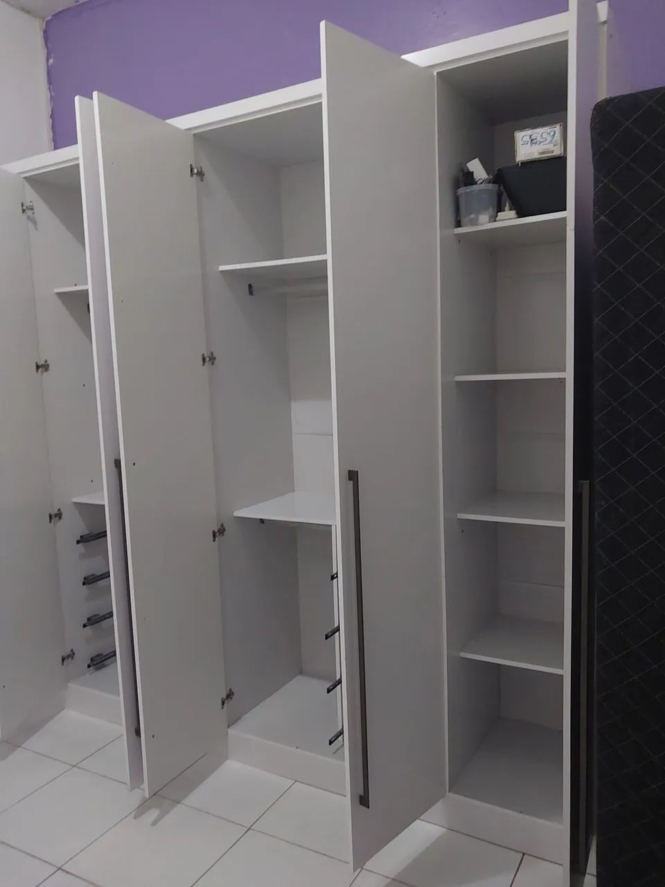 Guarda-roupa Branco MDF Espaçoso - Foto 5
