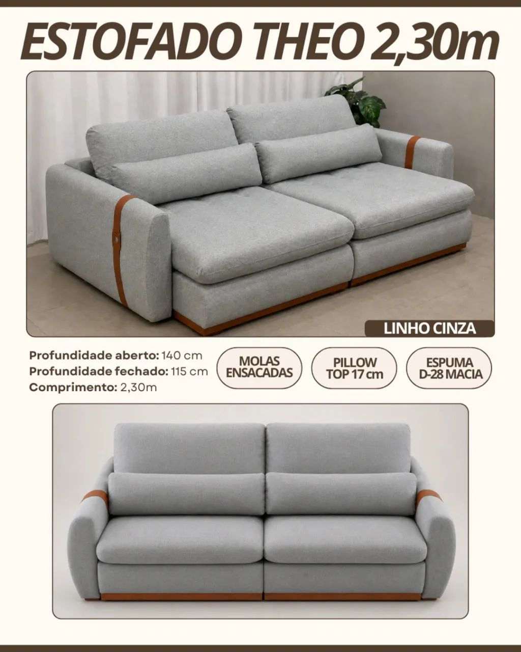 Sofá cama 2,30 mt