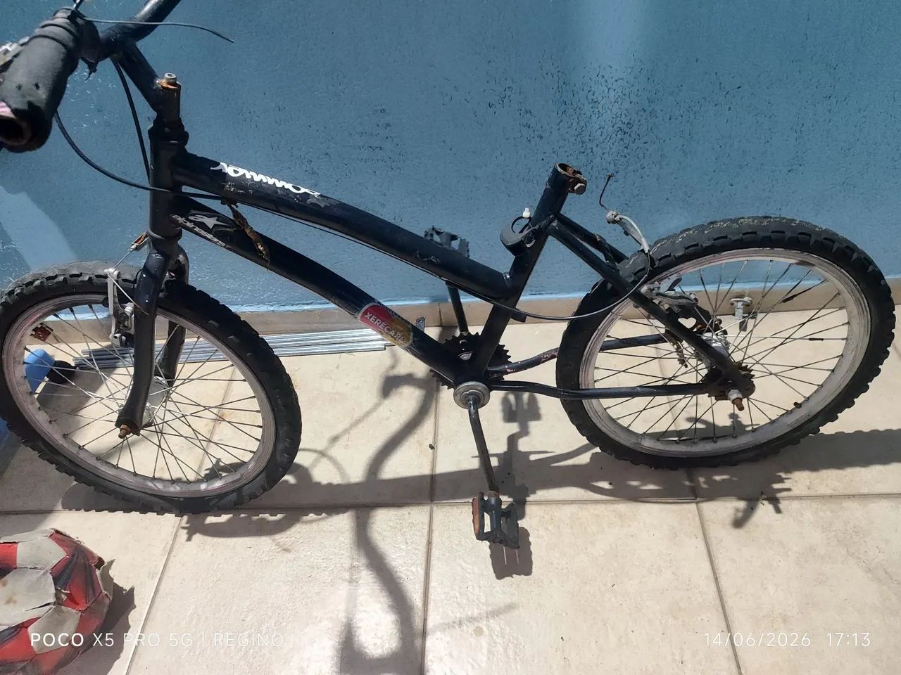 Quadro de bicicleta aro 20 com rodas aero reforçada e cubos de rolamento c - Foto 4