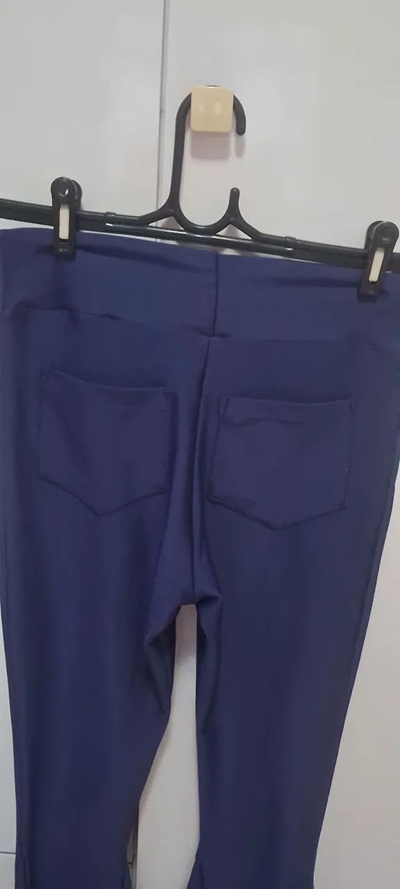 Calça azul malha incorpada  - Foto 4