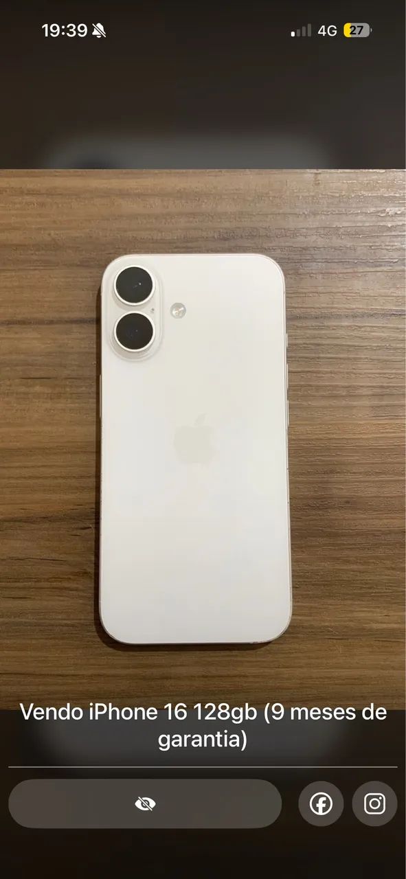 iphone 16 128gb (9 meses apple care)