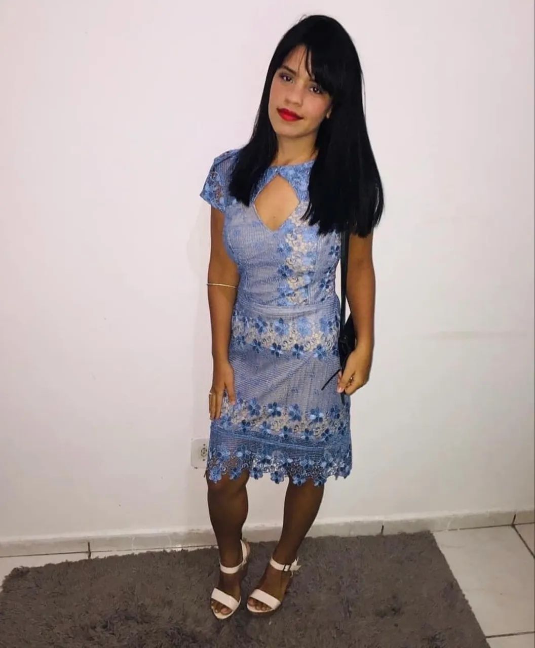 Vestido azul renda  - Foto 2