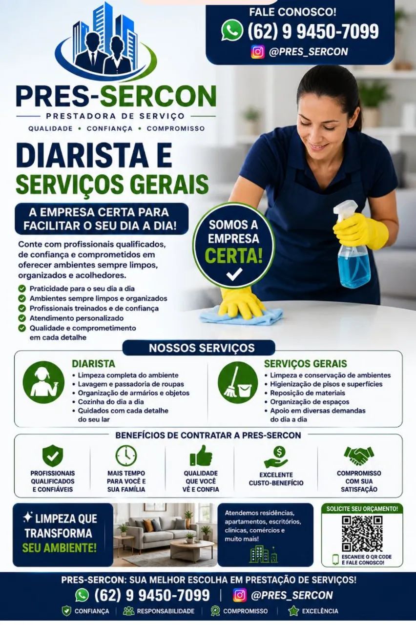 SERVIÇOS DE DIARISTA E SERVIÇOS GERAIS, 62/ *