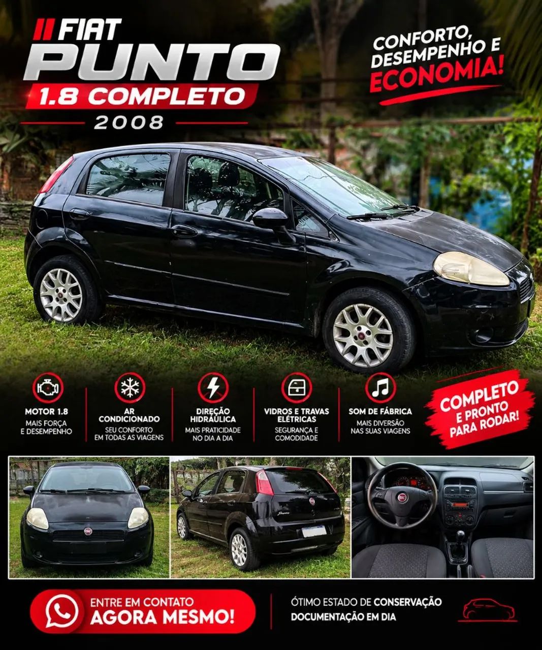 Fiat Punto Punto HLX 1.8 Flex 8V 5p 2008