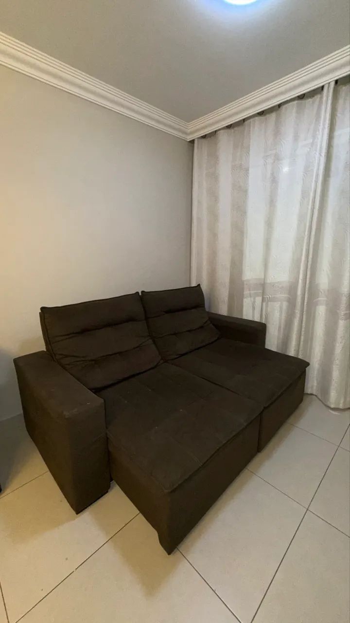 Sofá retrátil Lar shopping 2,00 m  3 lugares  - Foto 2