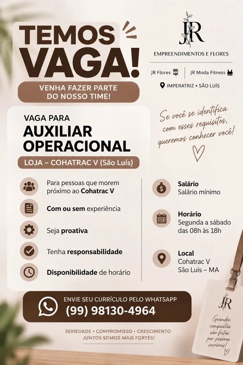 Vaga - Aux Operacional