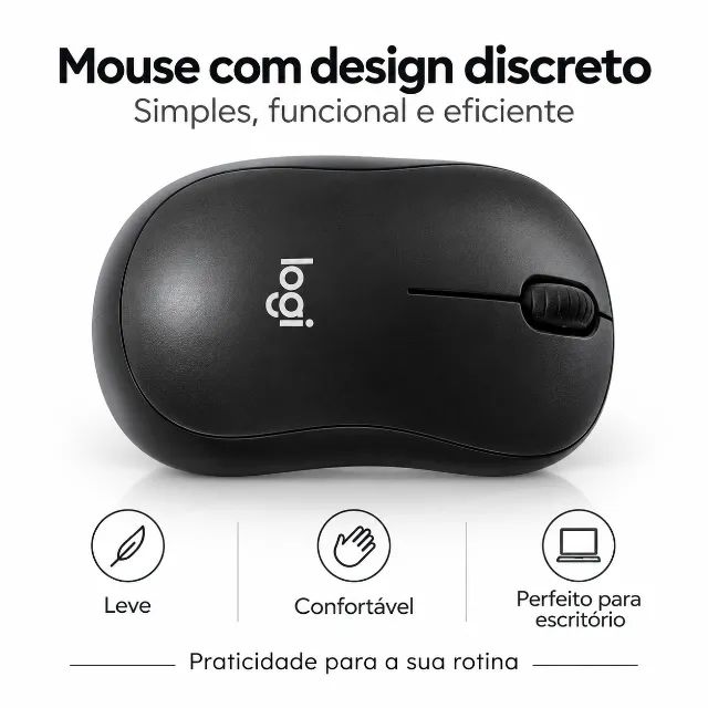 Mouse sem fio Logitech M240 Silent Touch Bluetooth - Foto 3