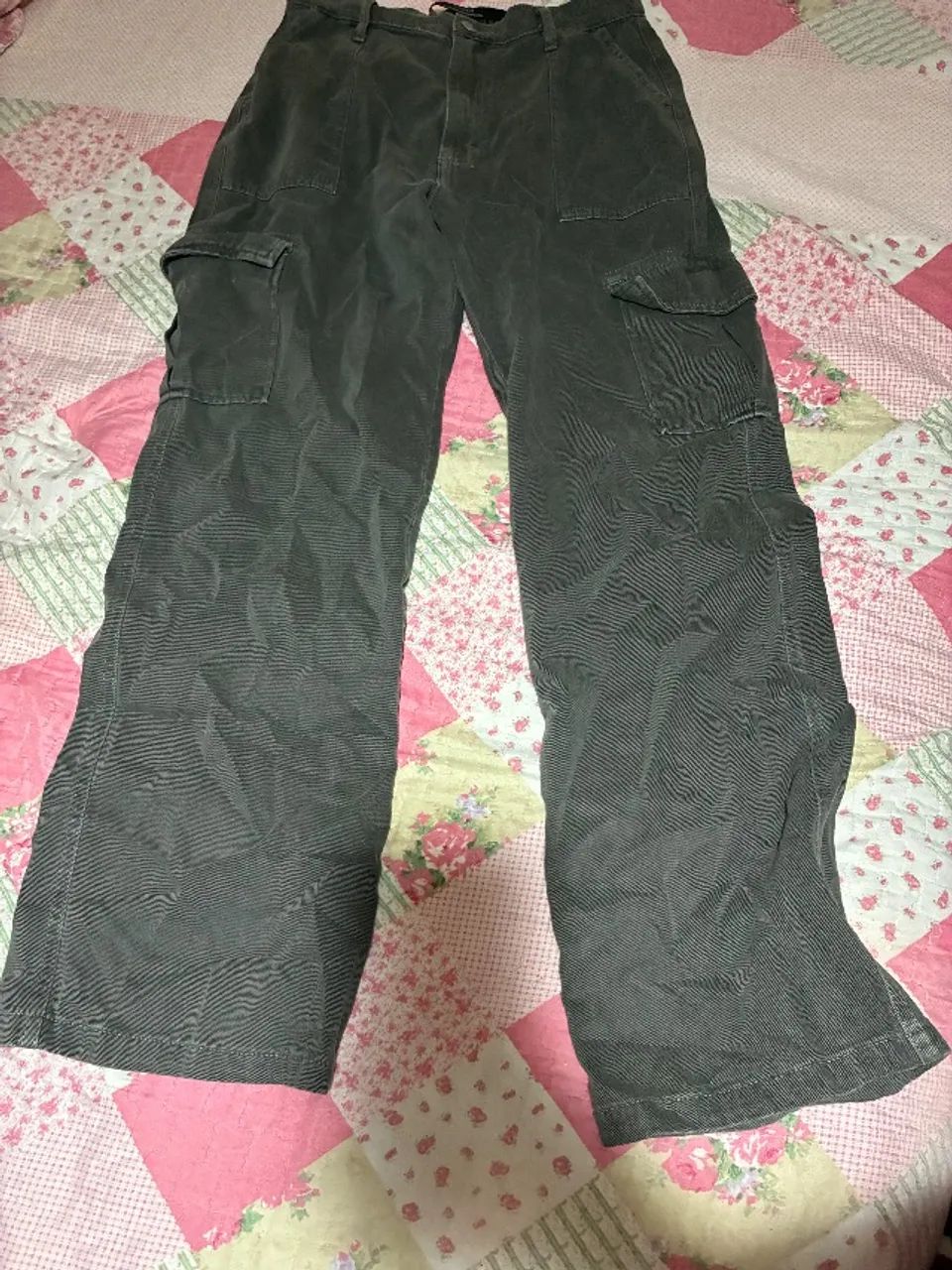Calça Reta Oversized Cinza Youcom tamanho 44 - Foto 2