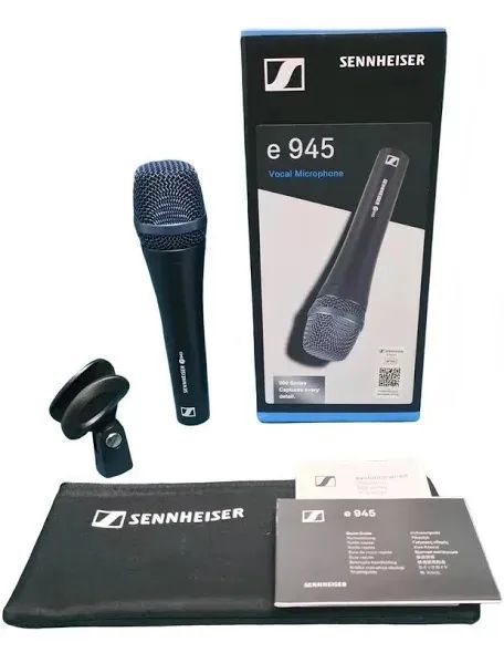 Profissional - Microfone dinâmico Sennheiser e945 - Novo