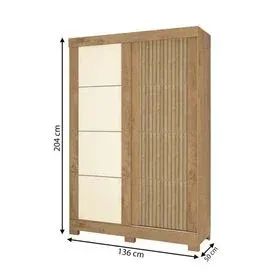 Guarda Roupa 2 Portas 2 Gavetas com Espelho - Oferta!! - Foto 4