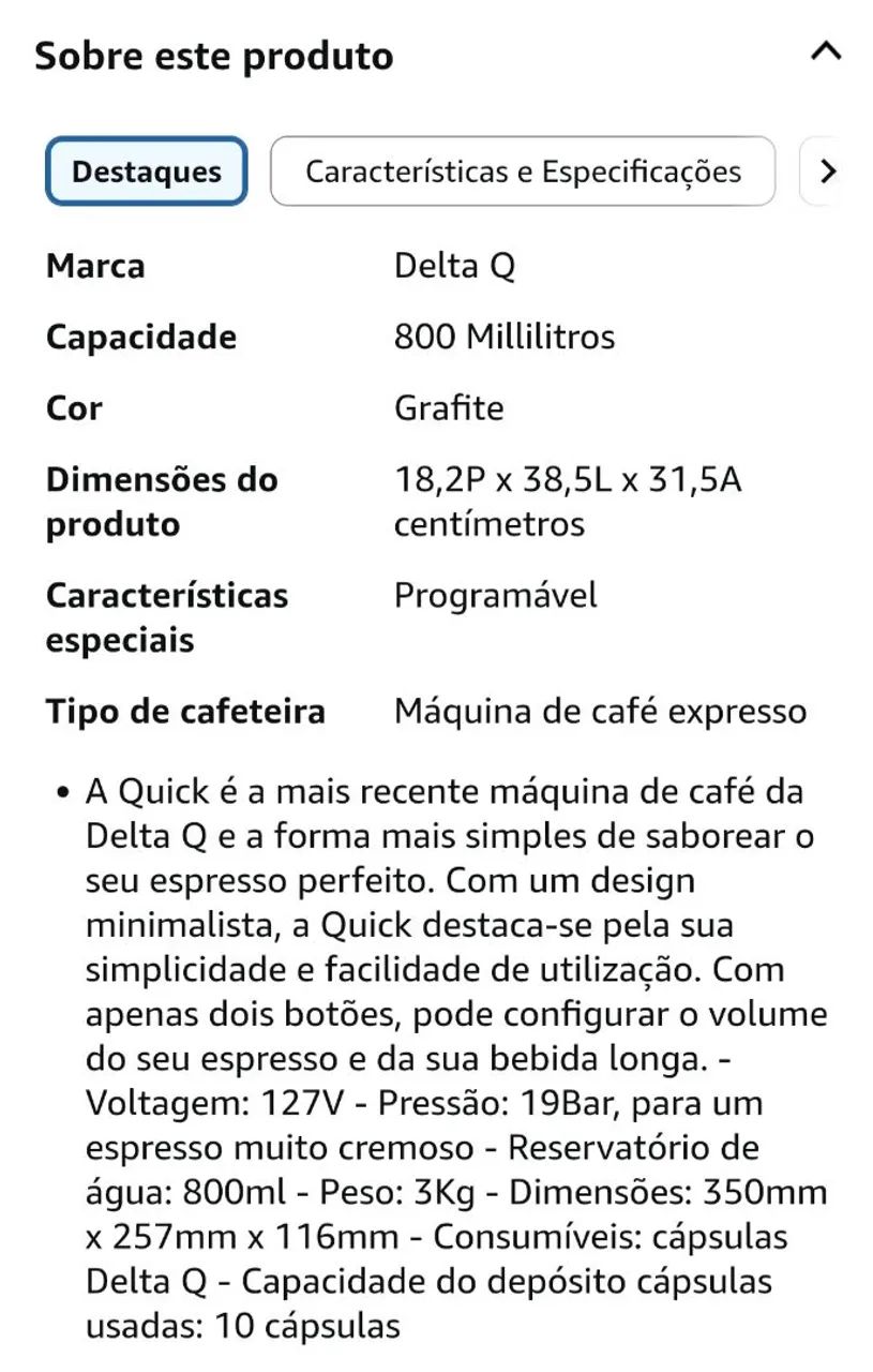Cafeteira Cápsulas Delta Q Quick - Foto 4