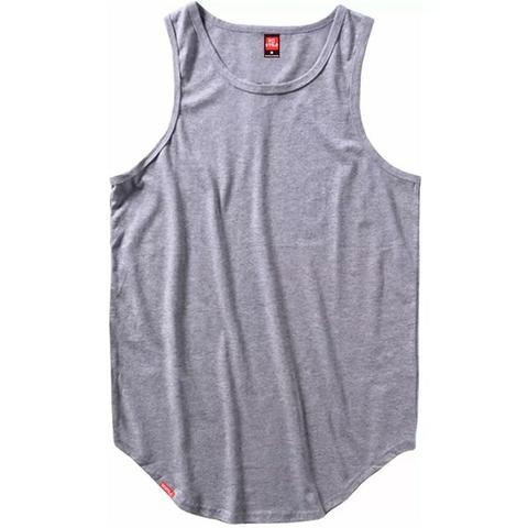 Kit 3 Regatas Longline Oversized C80 Camiseta Masculina Vcstilo - Foto 3