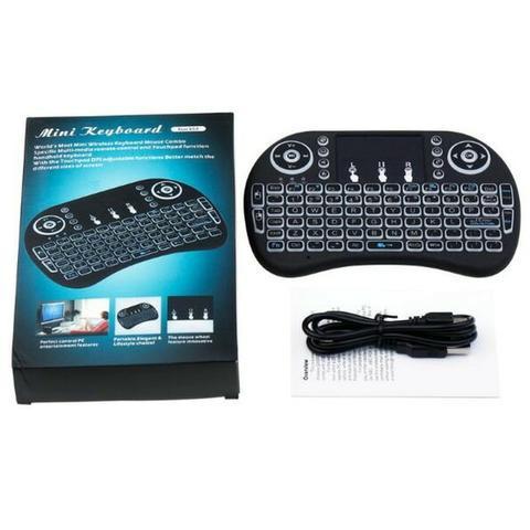 Mini Teclado Wireless Keyboard Luminoso C/ Touchpad Smart tv - Foto 6