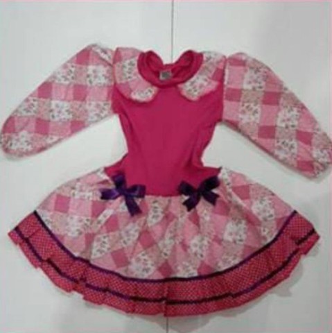 Vestido infantil Caipira - Festa Junina