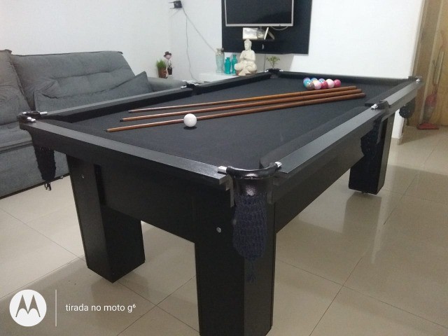Mesa Charme de Bilhar e Jantar Tecido Vermelho Mod. 239MW6SY - Foto 3