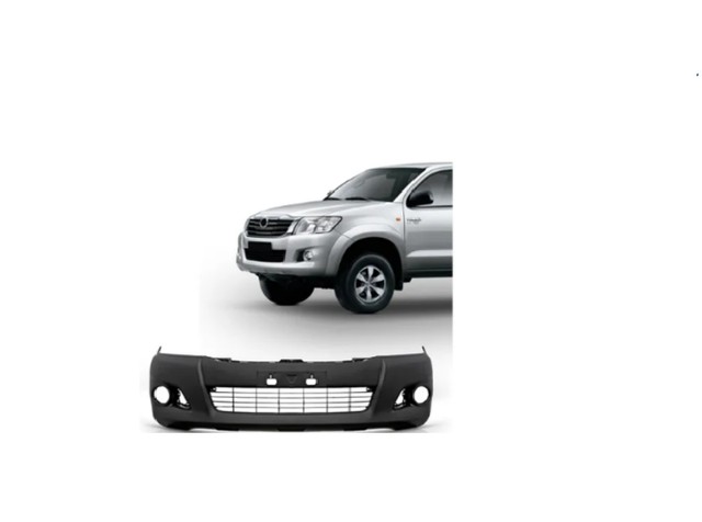 Para-Choque Dianteiro Toyota Hilux Preto Com furo para Auxilia  2012/2014 
