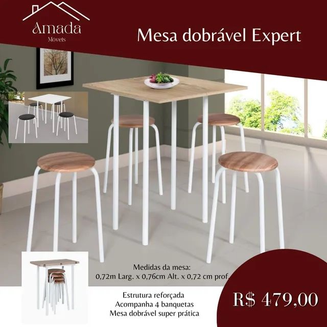 Conjunto de mesa lótus com 4 cadeiras , Entrega  em 3 dias  - Foto 5