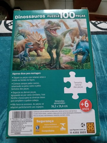 Quebra-Cabeça Grow 100 Peças Dinossauros 02660