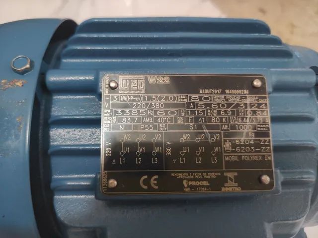 Motor trifásico 2hp, weg