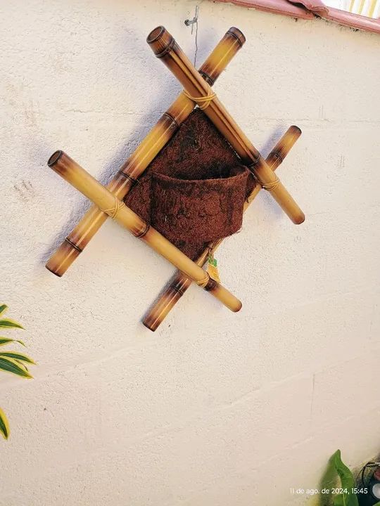 CACHEPÔ DE BAMBU ORQUÍDEA DECORAÇÃO JARDIM PRESENTE  - Foto 4
