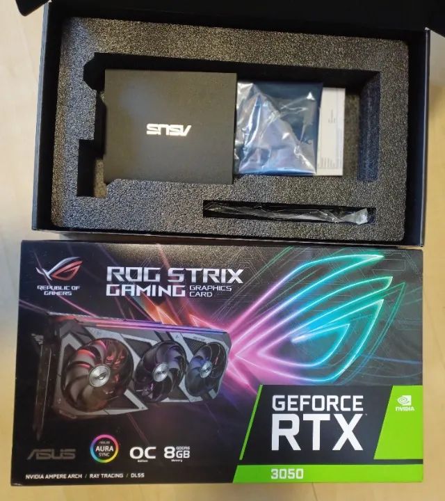 Placa de Vídeo Asus NVIDIA GeForce RTX 3050 ROG Strix Gaming OC, 8GB, GDDR6 Usada! - Foto 2