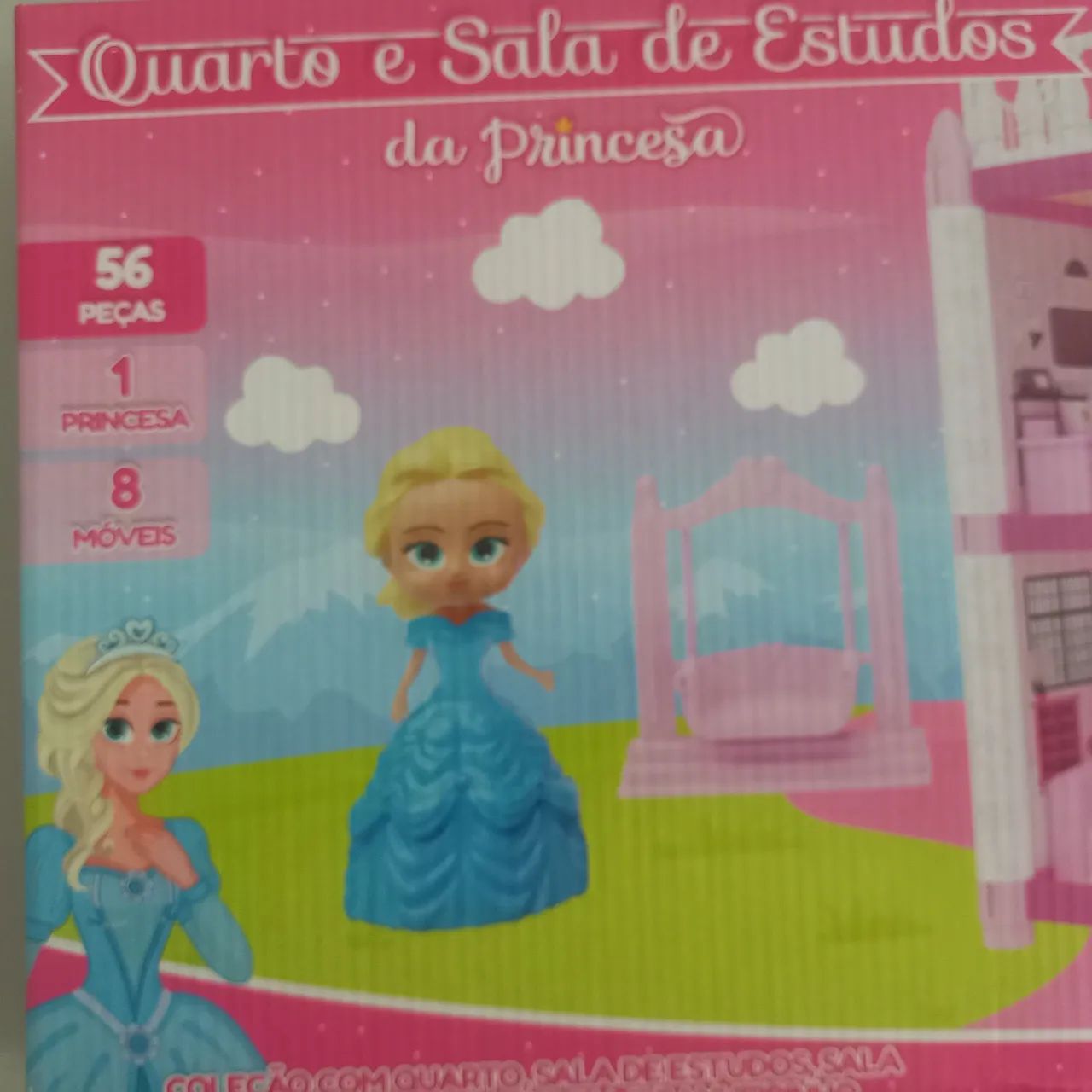 Casinha de Boneca Quarto e Sala de Estudos da Princesa - GGB Brinquedos - Foto 2