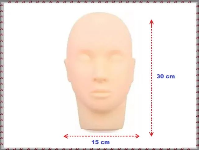 Cabeça para treino de maquiagem - micropigmentação e cílios