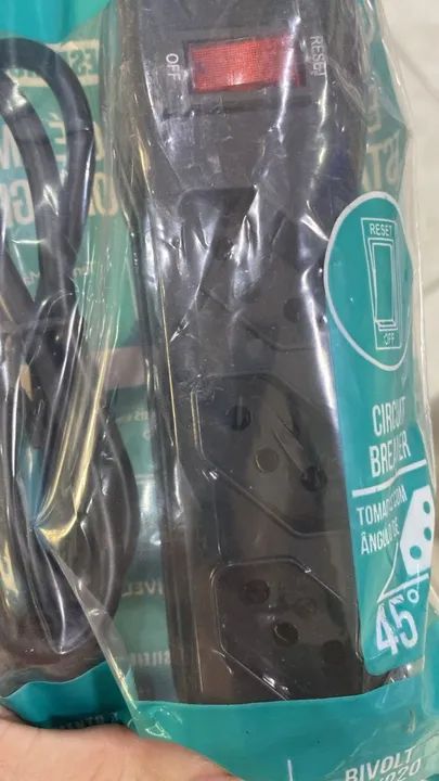 Filtro De Linha 3 Tomadas Pp 0,75mm cabo 80cm - Vinik Loja Coimbra Computadores Entregamos - Foto 2