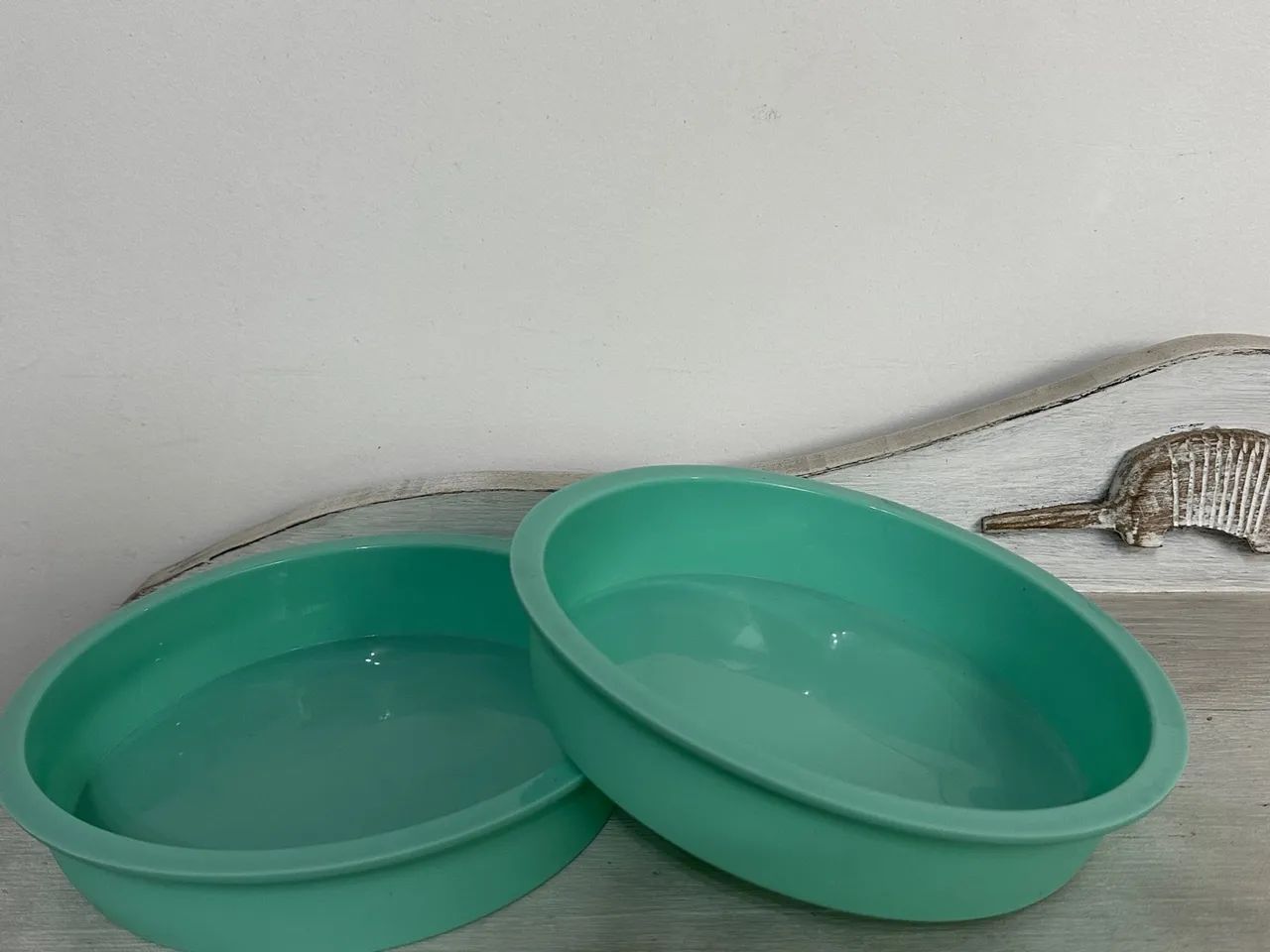 2 Formas de Silicone redondas 18cm - Verde Claro - Foto 3
