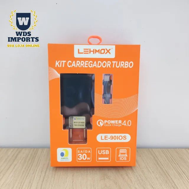 Carregador Celular com cabo Lingthning IOS 30W 