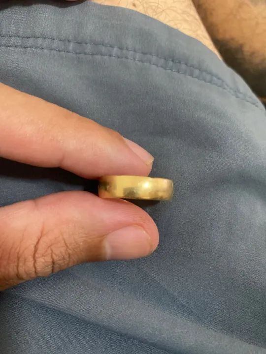 Aliança de Ouro 18k 7gramas - Foto 2