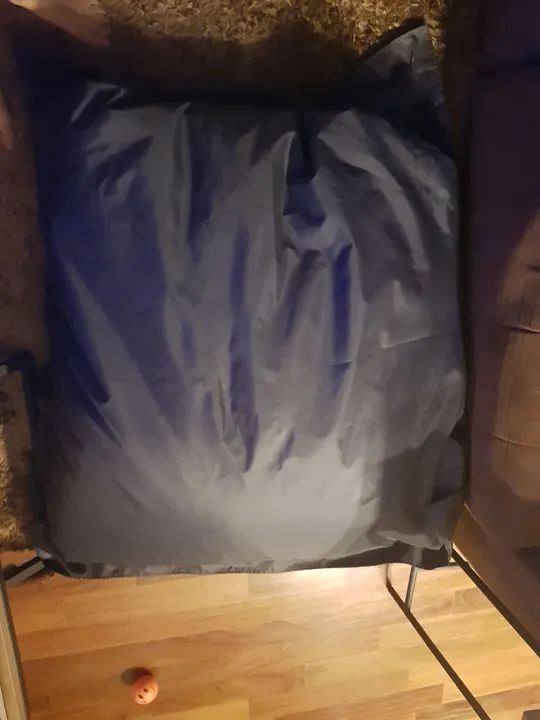 Puff tipo almofadão gigante com enchimento e tecido impermeável - Foto 2