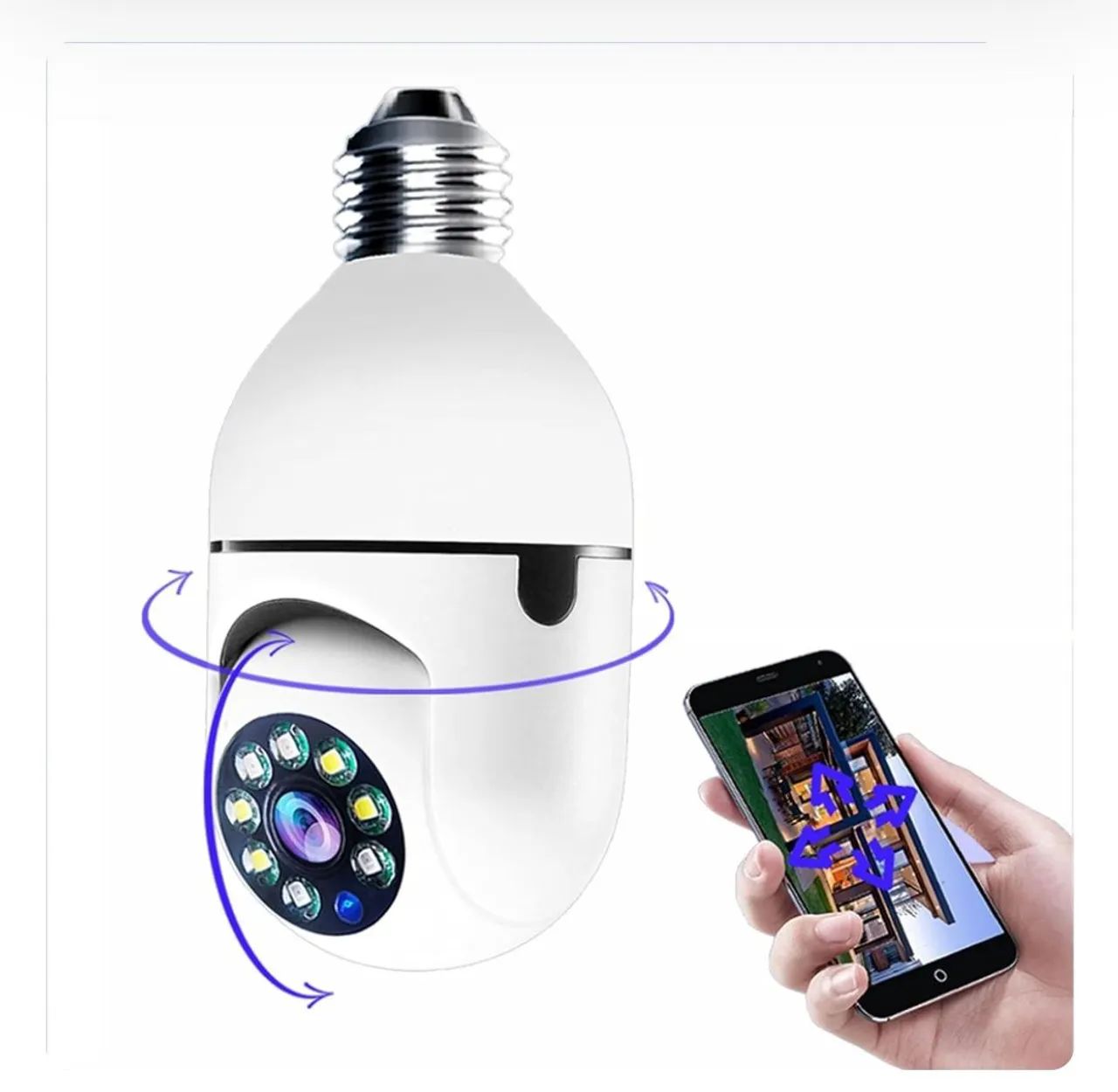 Câmera IP lâmpada Wi-fi Full HD