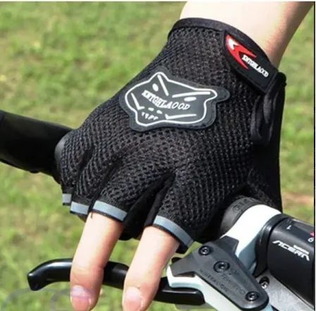 * Par de Luvas Meio Dedo Knighthood Bicicleta Moto Musculação Ginástica Fitness z352 ztrx - Foto 4