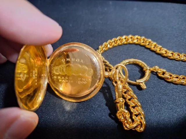 RELÓGIO DE BOLSO OMEGA GRAND PRIX PARIS 1900 EM OURO 18K - Foto 3