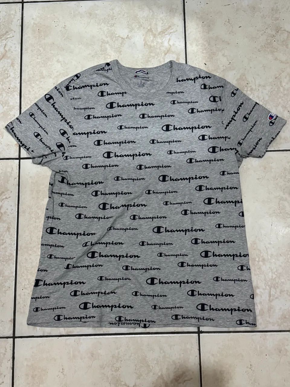 Camiseta Champion C Life Script Aop Tee (Original)