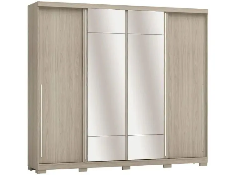 Guarda-roupa 4 portas de correr com espelhos - Kapperberg D558