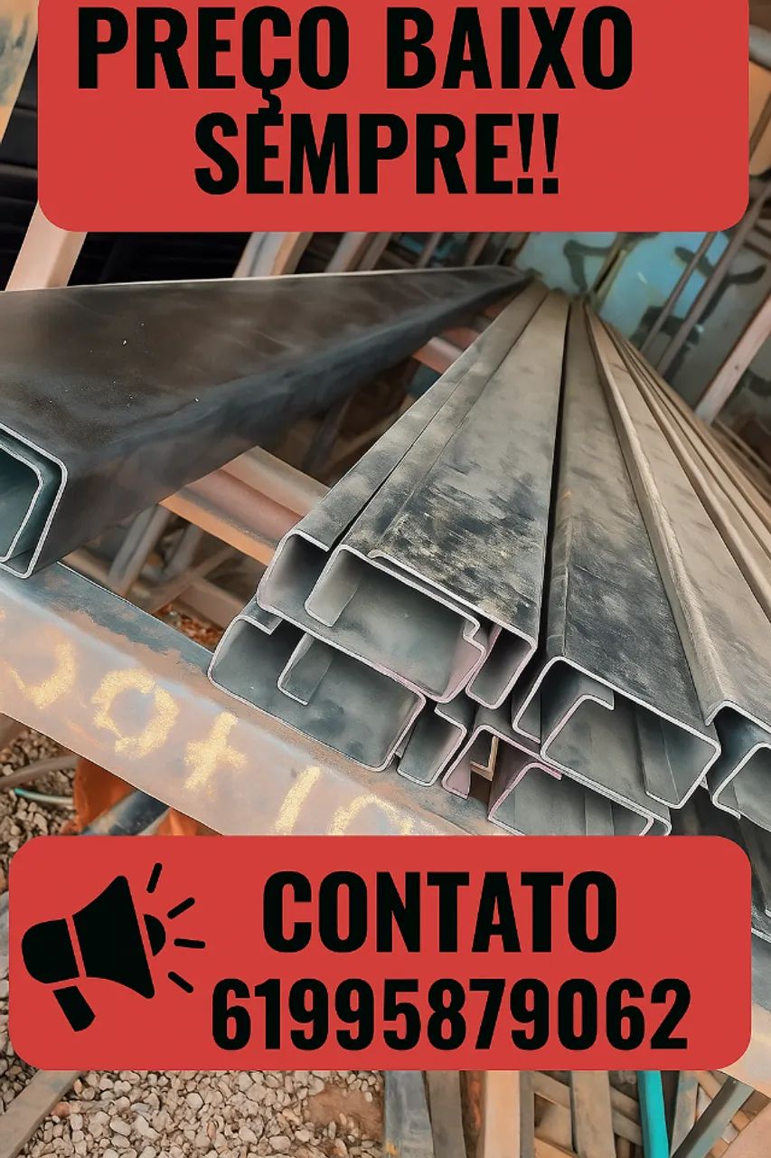 Essencial em diversas aplicações na construção civil e na indústria perfil 75x40 R$99,90