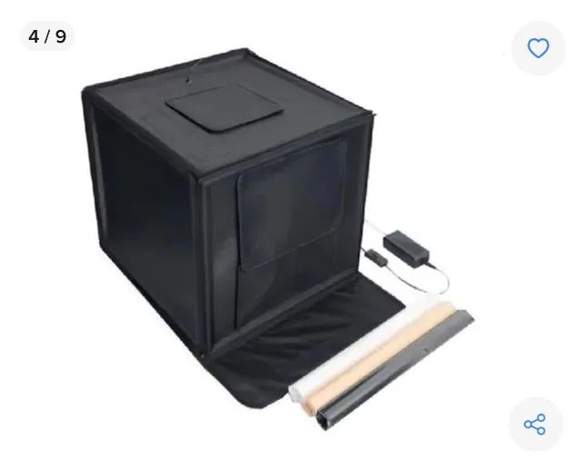 Estúdio Fotográfico Portátil com Iluminação LED - Usado, em ótimo estado 60x60 - Foto 2