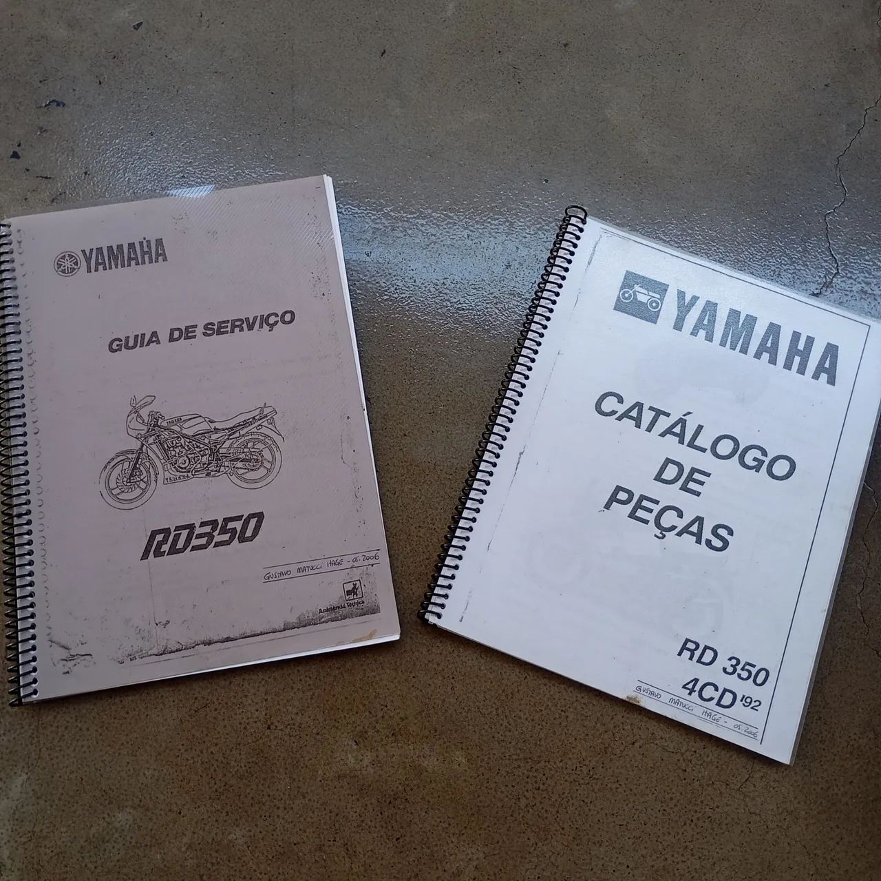 RD 350 Yamaha - Manual Guia de serviço e Catálogo de peças 
