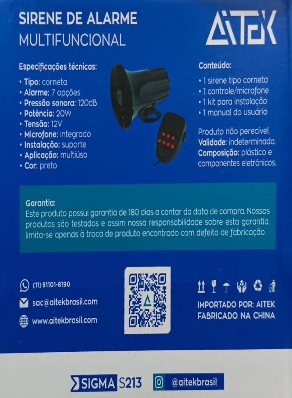 SIRENE DE ALARME MULTIFUNCIONAL 120db SIGMA REF:S213<br><br> - Foto 5